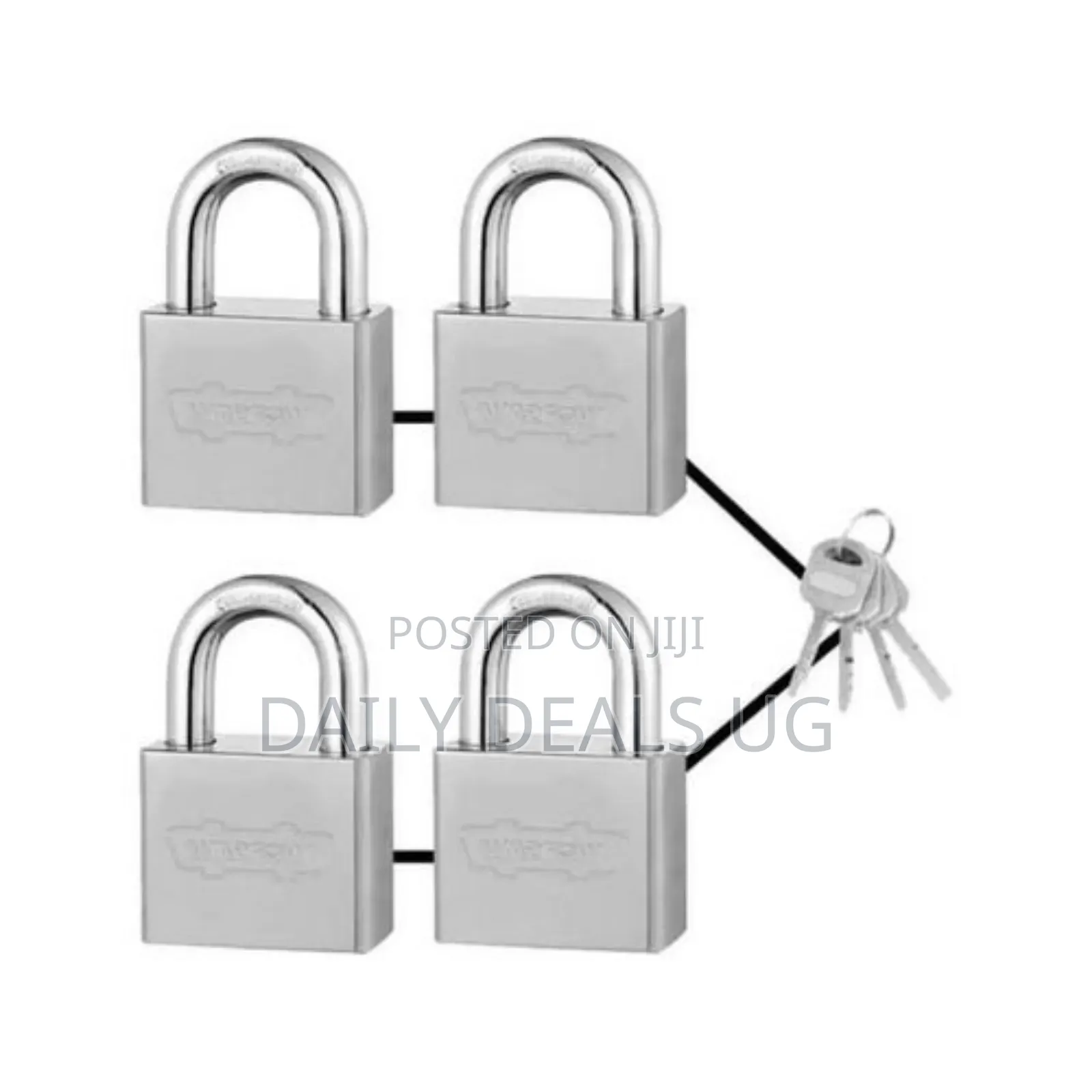 Ingco Wadfow Wpds444 4pcs-Key-Alike Vane Iron Padlock (Square Type)