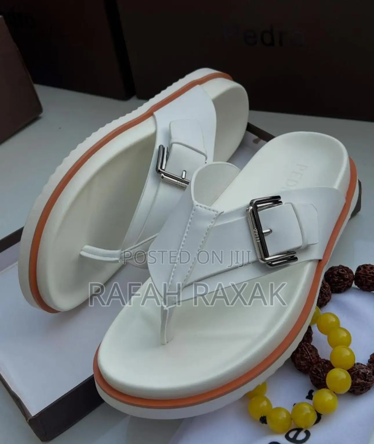 Original Men’S Luxury White Pedro Slipper Sandals