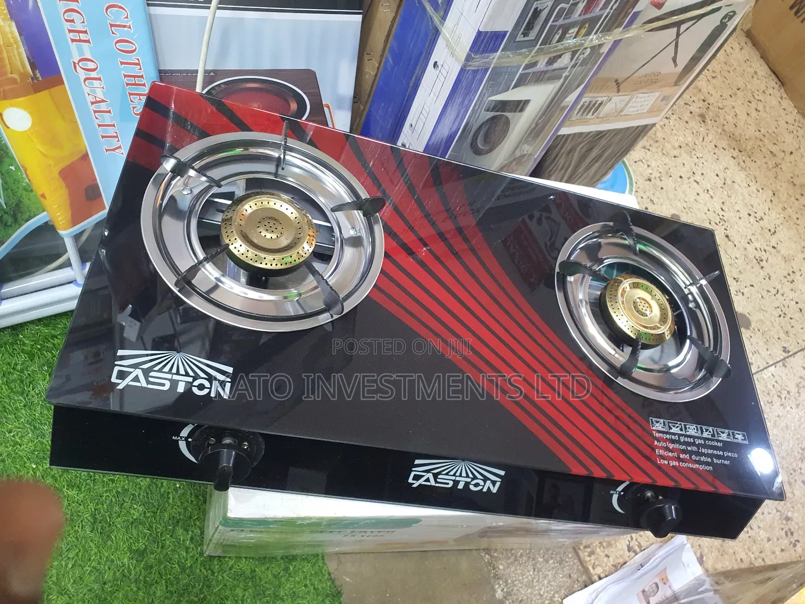 Gaston Glass Double Gas Burner