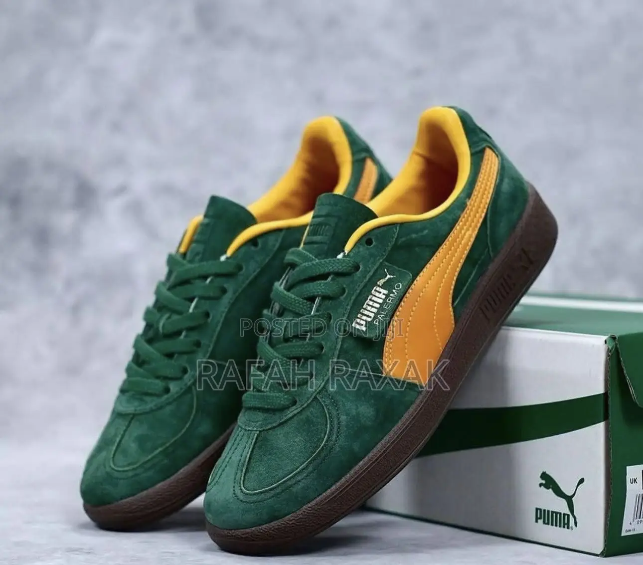 New Classic Puma Palermo Green Suede Sneakers