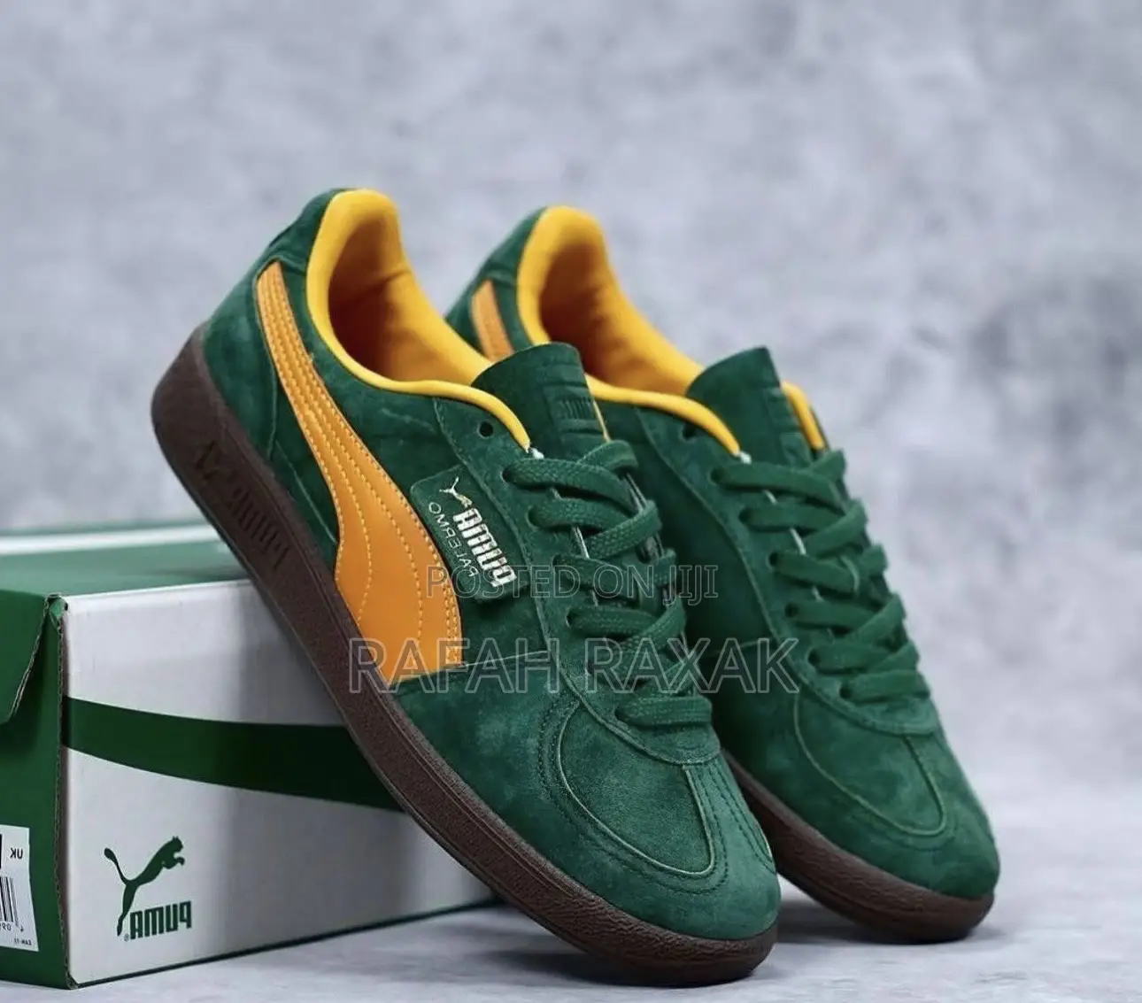 New Classic Puma Palermo Green Suede Sneakers
