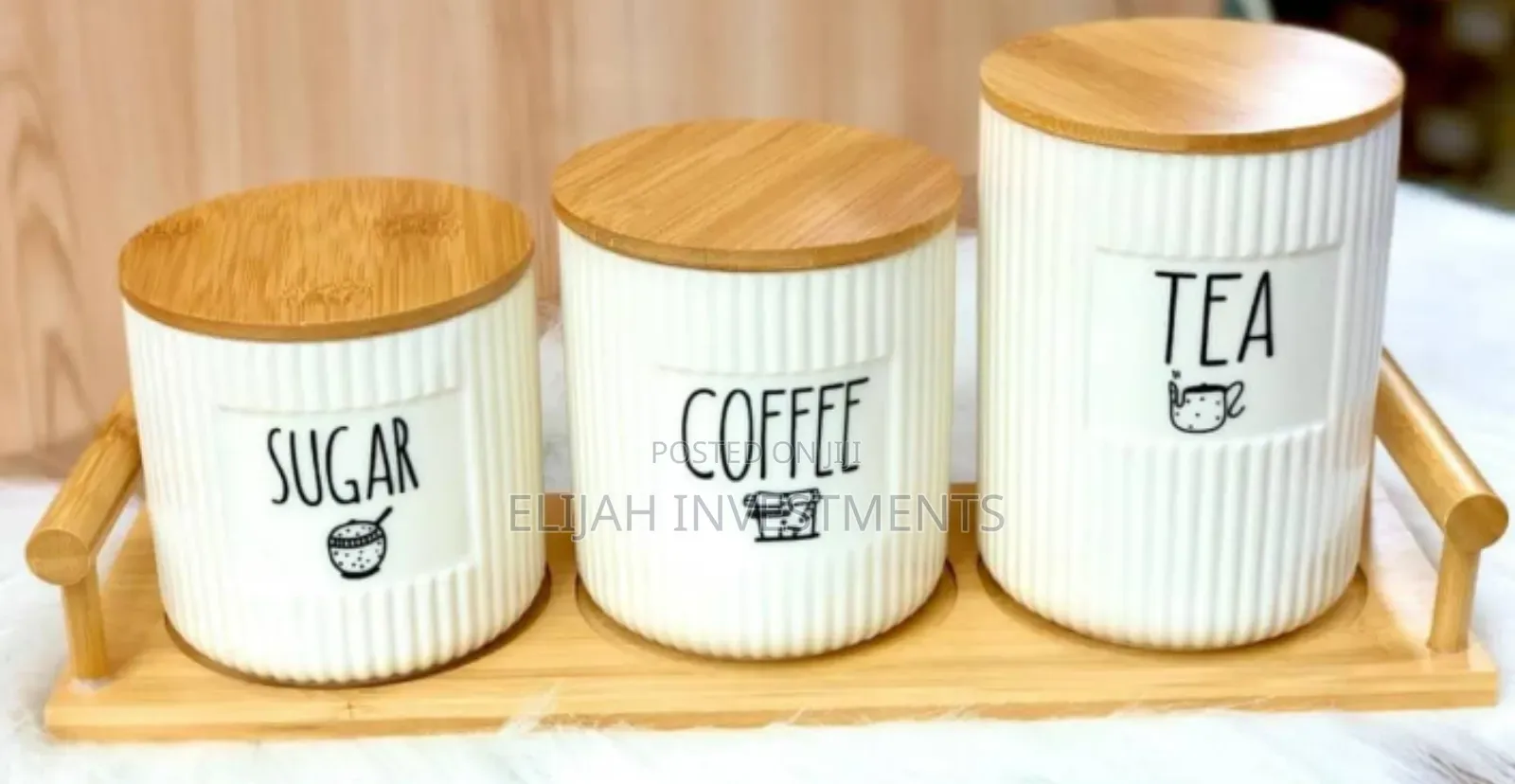 Sugar/Tea Jar Set 3-Pieces, Large