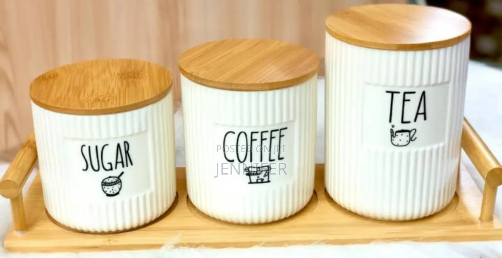 Sugar/Tea Jar Set 3-Pieces, Large