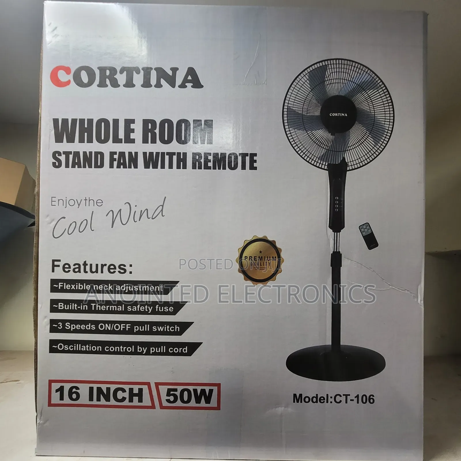 Standing Fan With a Remote Control