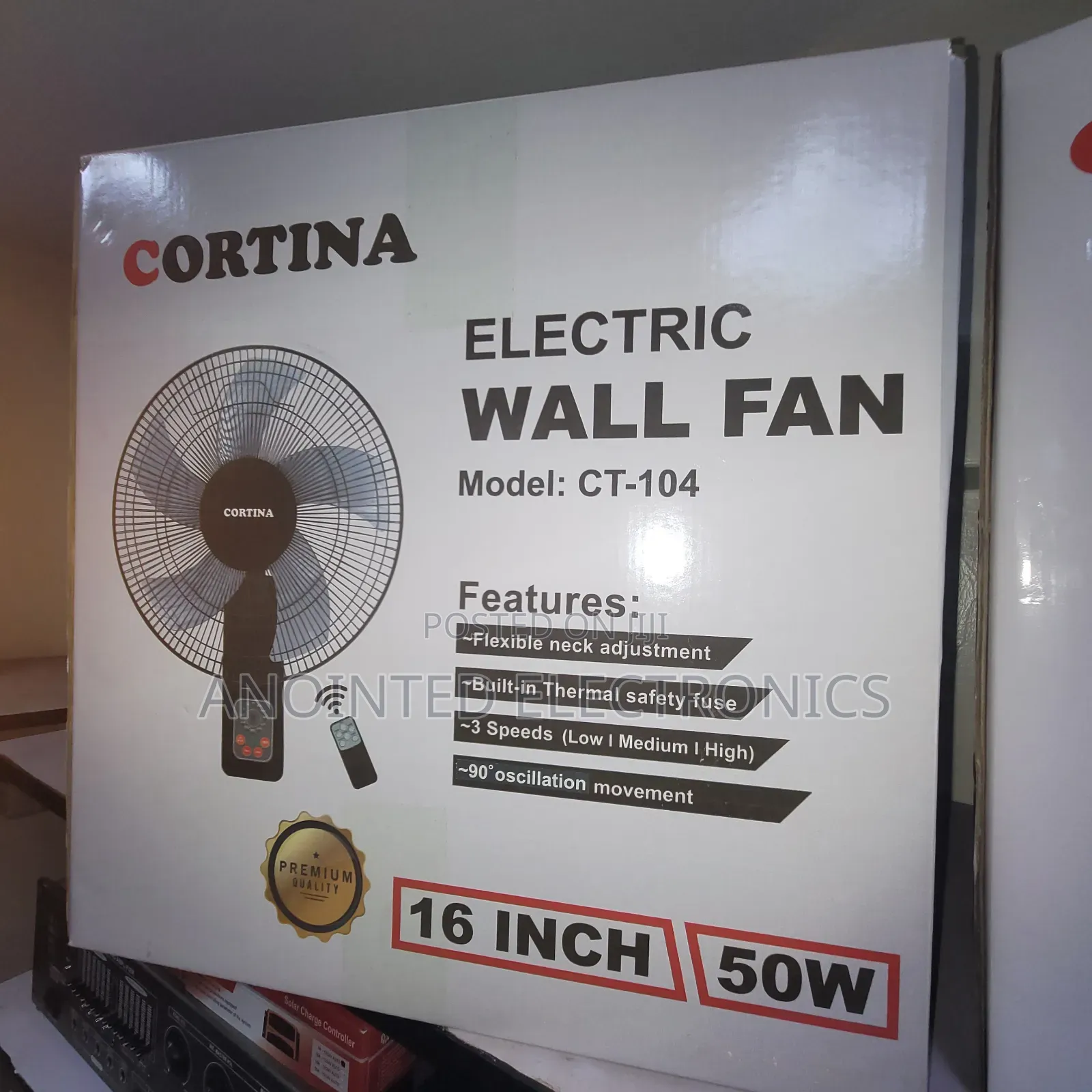 Cortina Wall Fans With a Remote