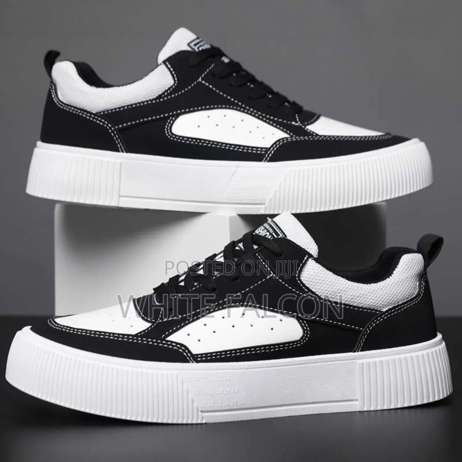 Skateboard Sneakers Thick Sole High Stable Sneakers-Black
