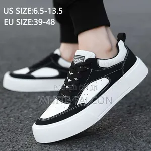 Skateboard Sneakers Thick Sole High Stable Sneakers-Black