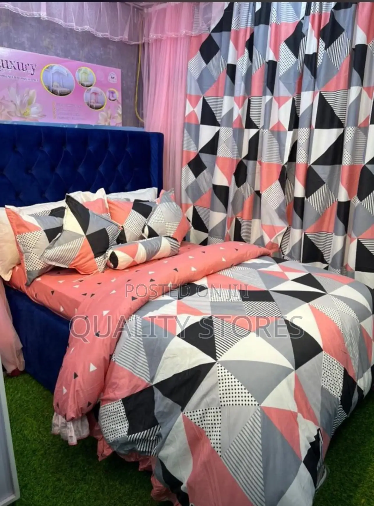 10 Peice Bedcover Pink