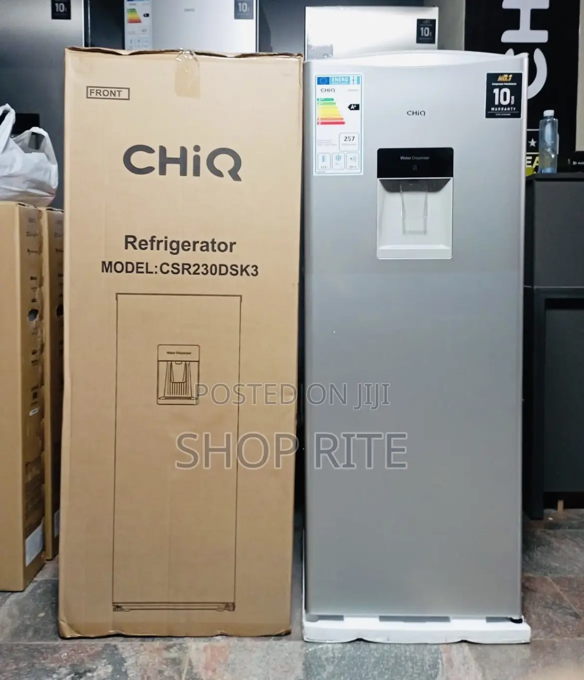 Chiq 230 Liters Single Door Refrigerator With Dispenser