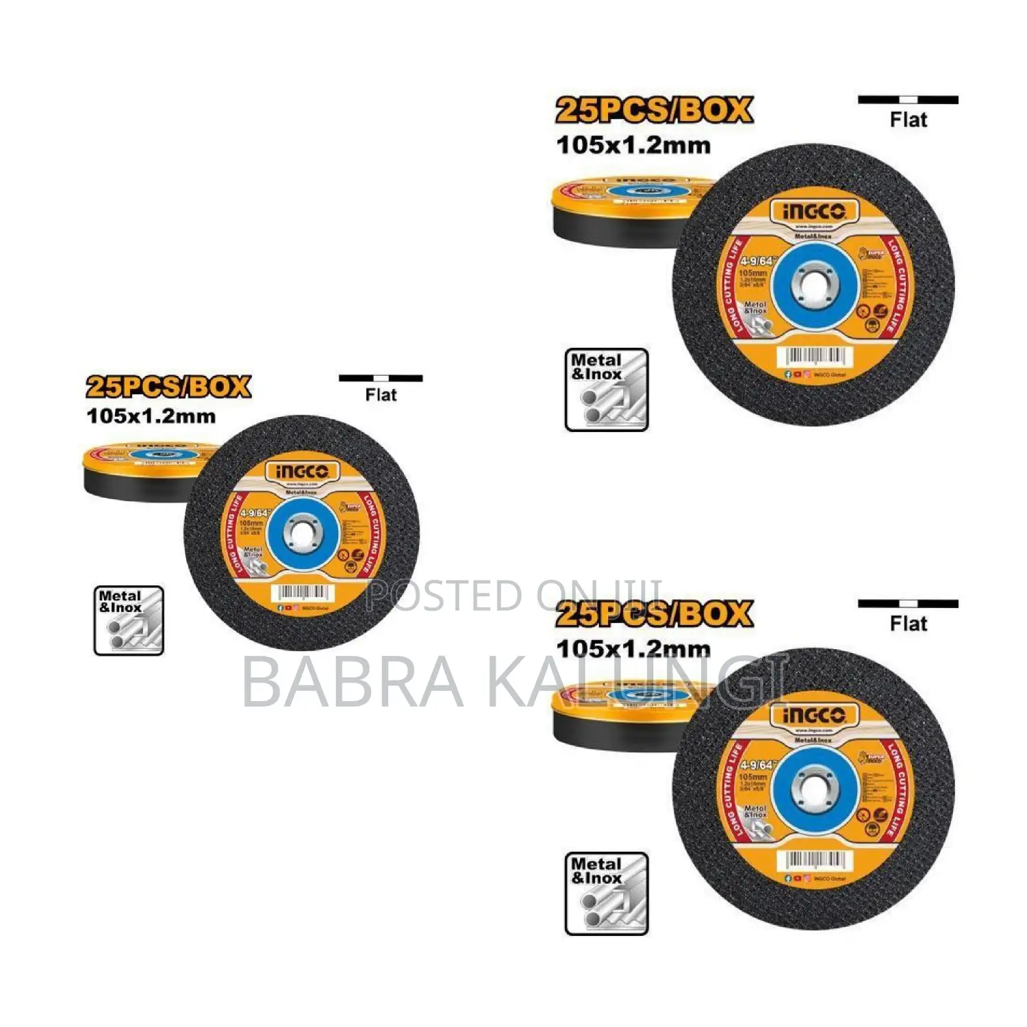 Ingco Abrasive Metal Cutting Disc Set 25pcs -