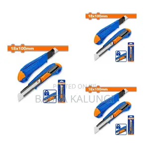 Wadfow Snap-Off Blade Knife a Box of 20 Pieces - Blue