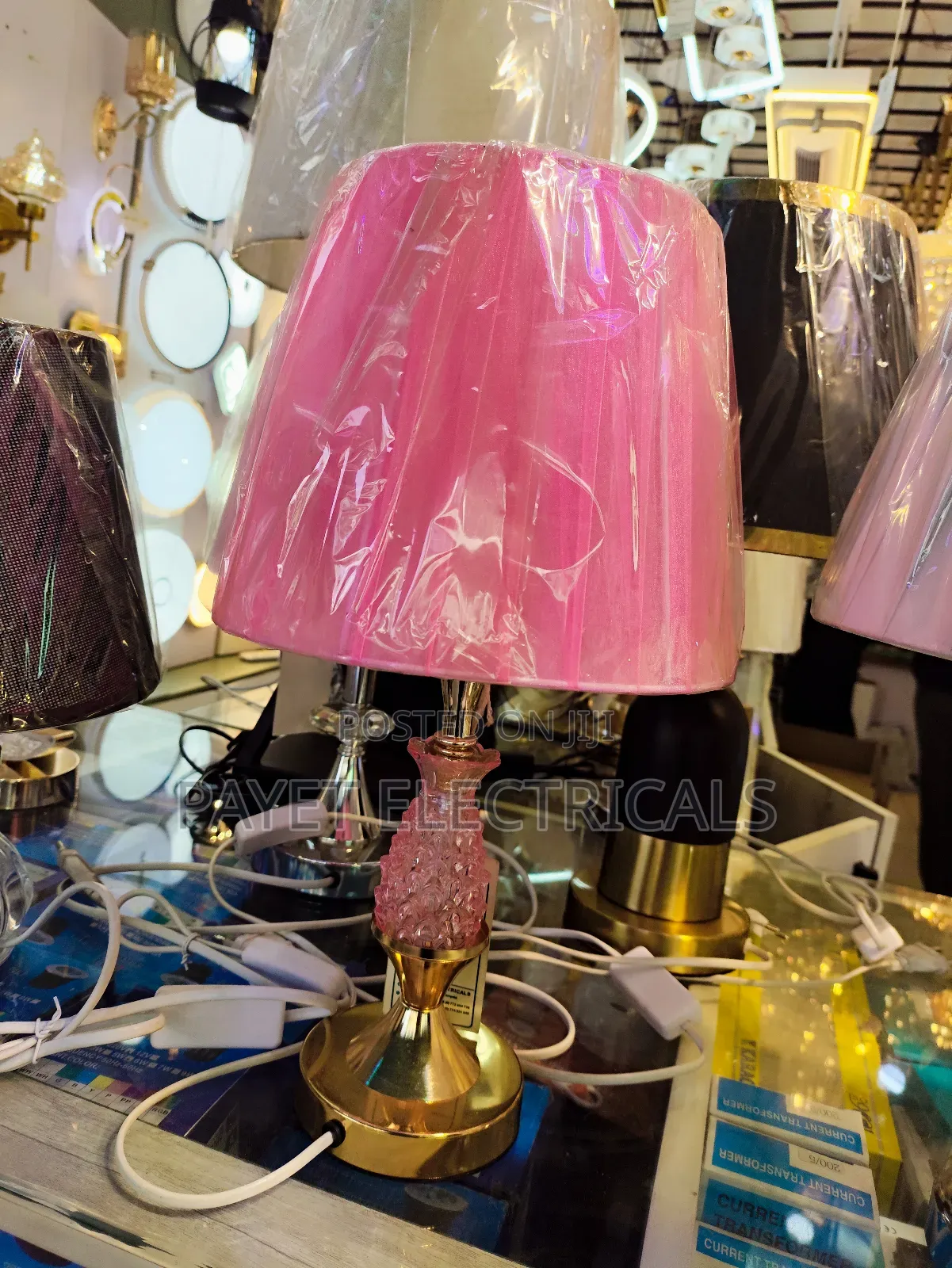 Pink Bedside Table Lamp