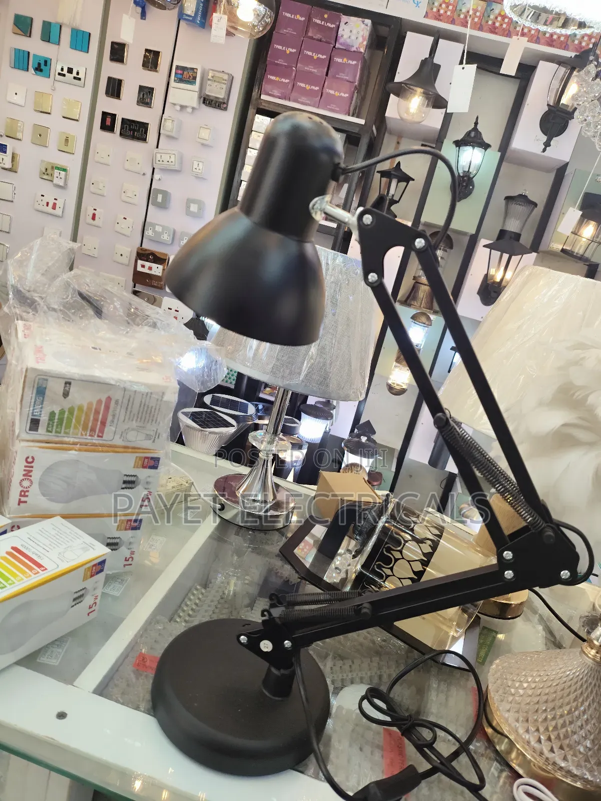Foldable Reading Lamp Black