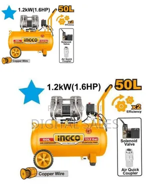 Ingco Air Compressor 50l - Orange