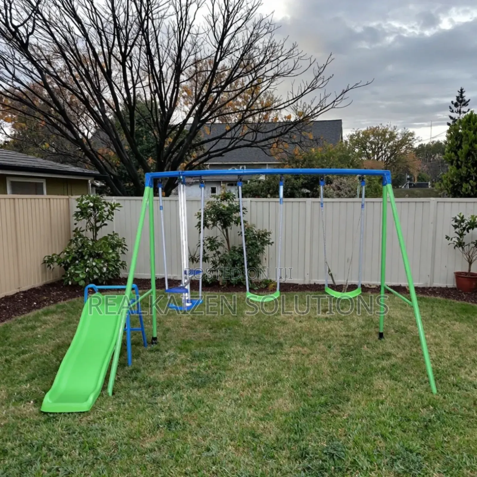 Uk Sportspower Children Double Swing| Seesaw Glide and Slide Set