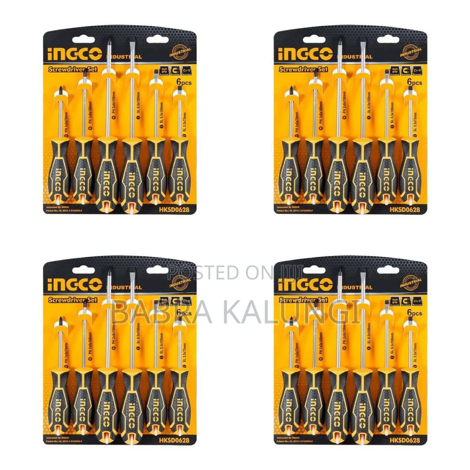 Ingco 6pcs of Insulated Screwdriver Set - Yellow