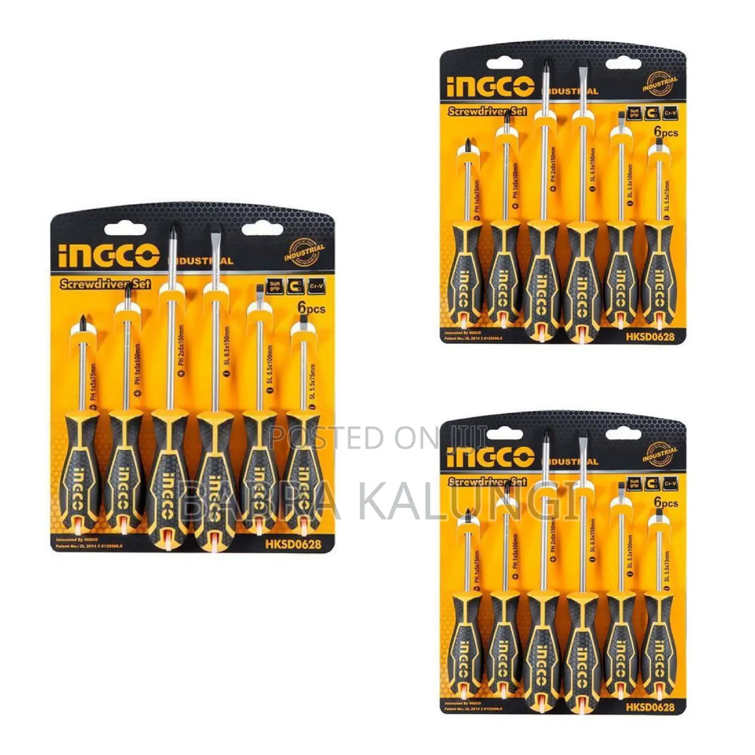 Ingco 6pcs of Insulated Screwdriver Set - Yellow