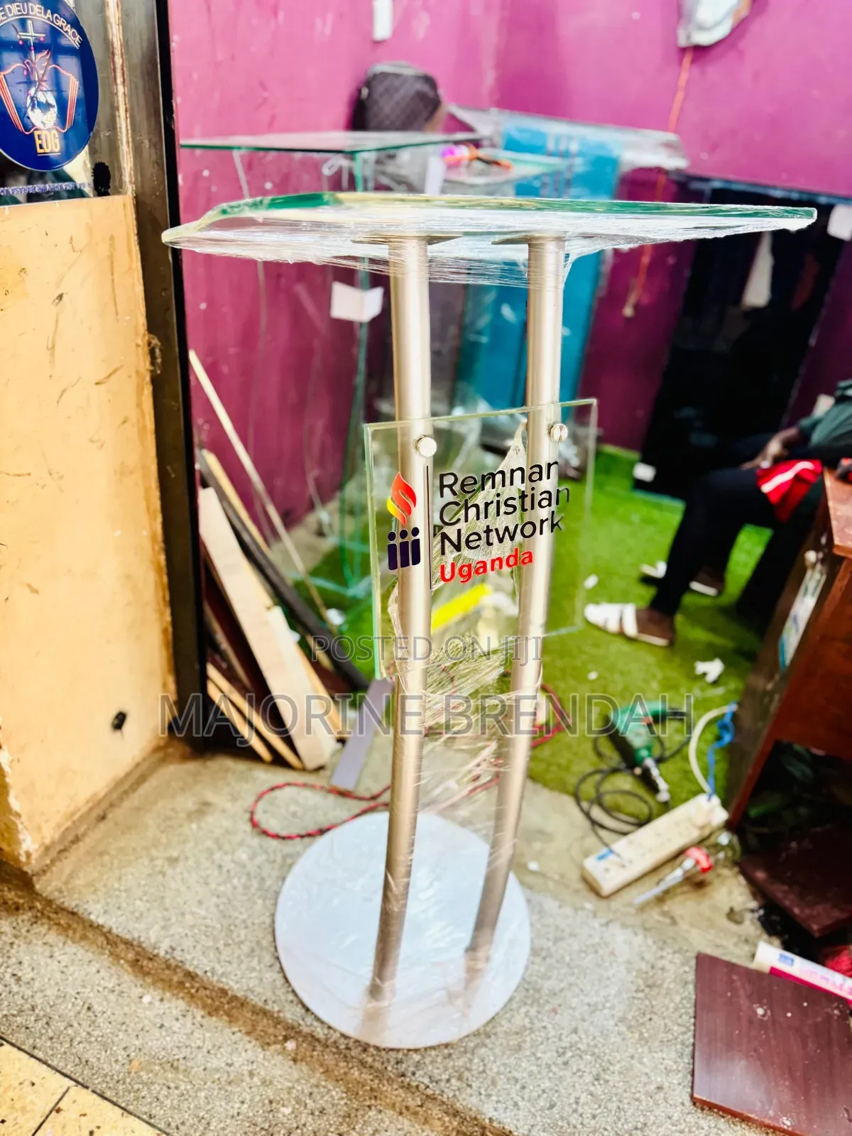 Piped Steel Stand Podium