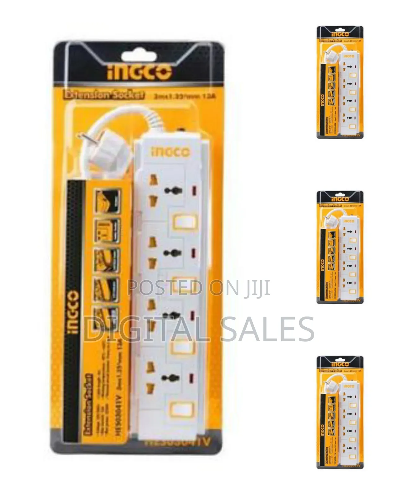 Ingco 4 Way Extension Socket - White