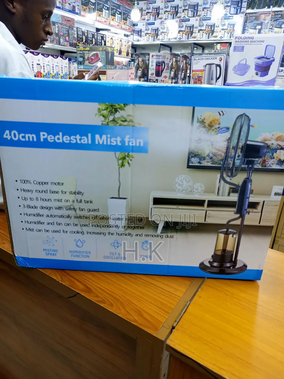 40cm Pedestal Mist Fan.