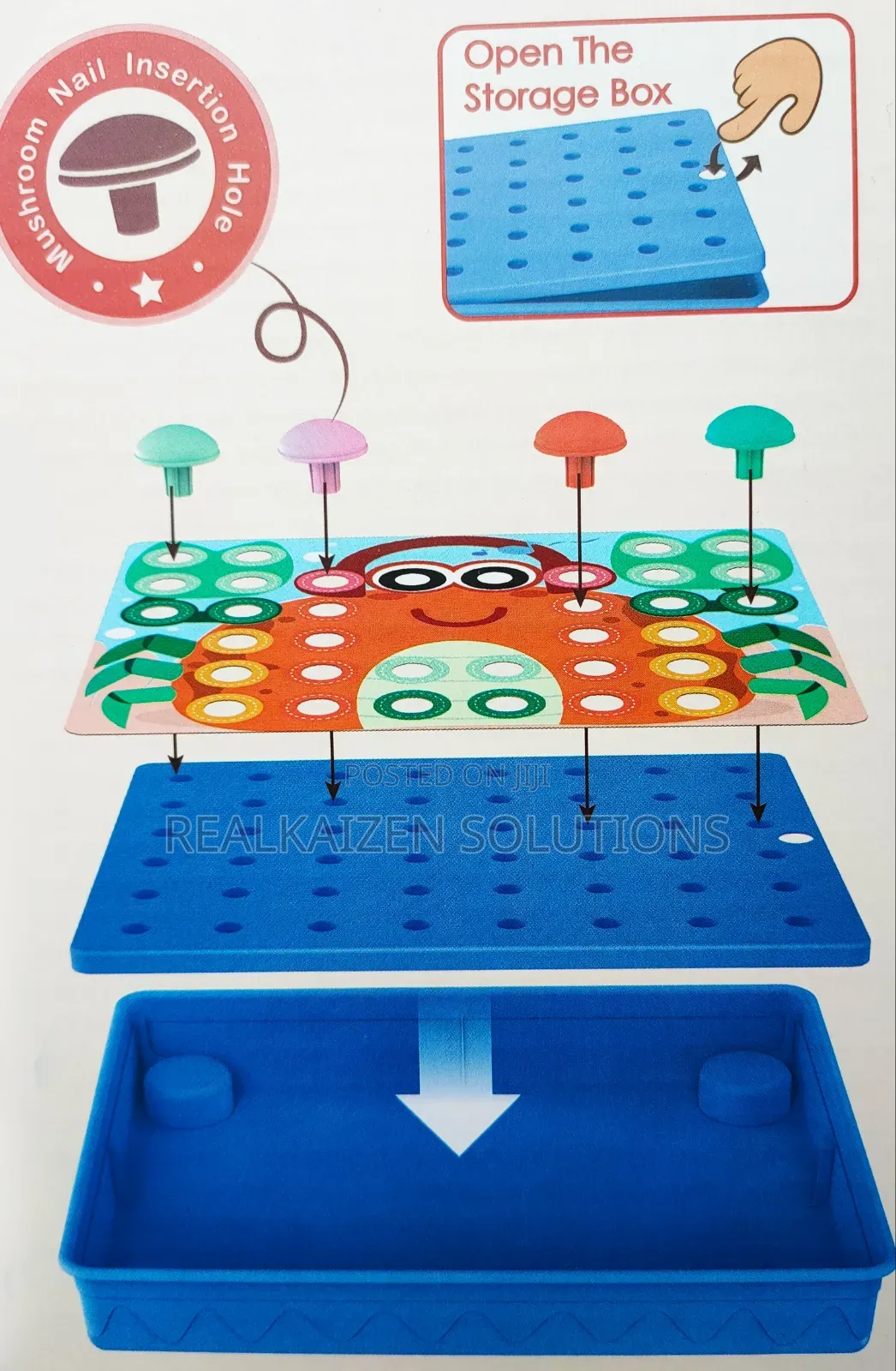Creative Smart Kidz Mushroom Nail Color Children Puzzle