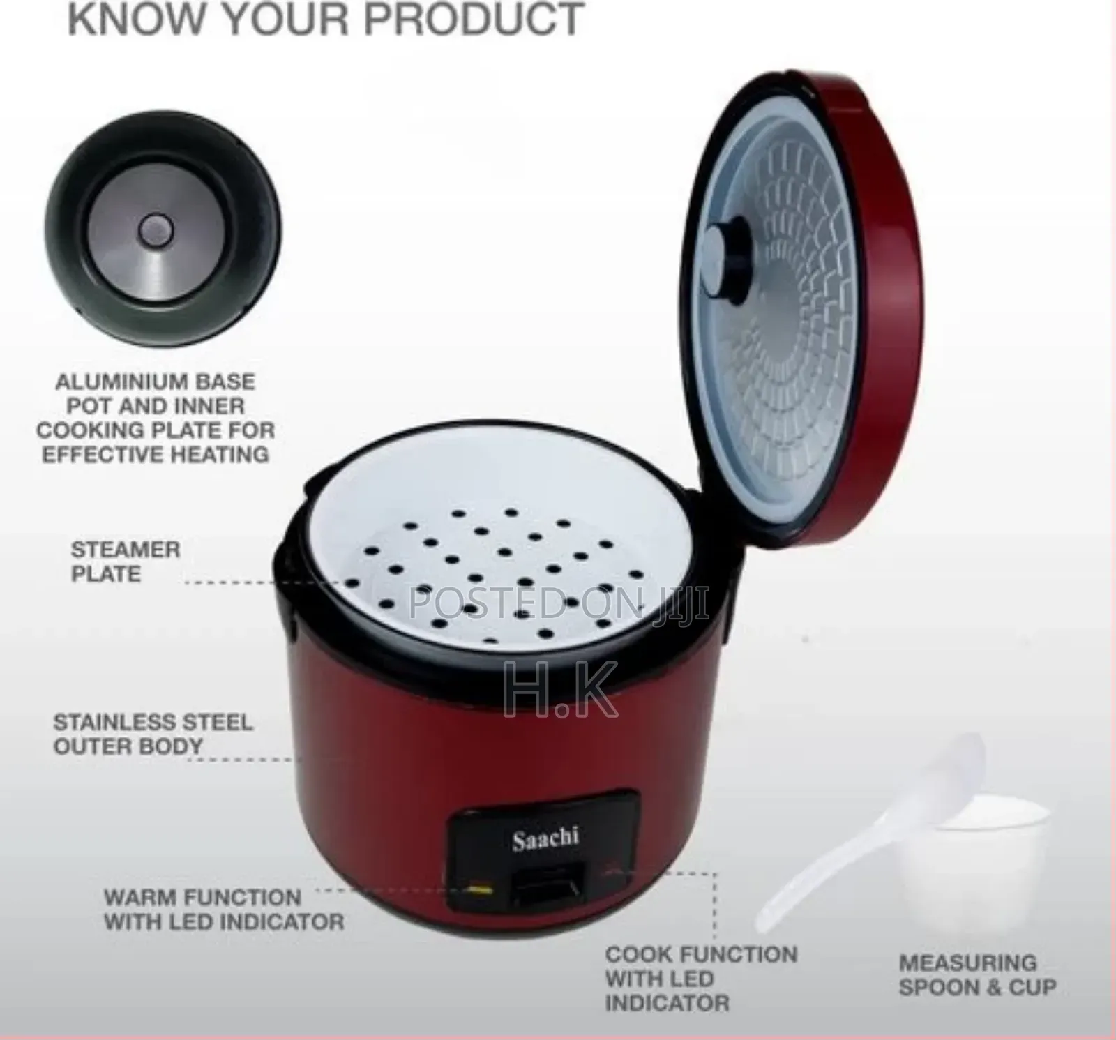 Saachi 1.8 Litres Rice Cooker, Model Nl-Rc-5174.