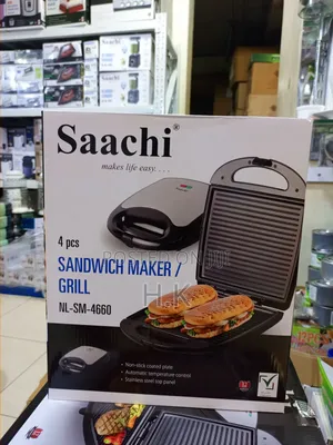 Saachi 4 PCS Sandwich Maker / Grill, Model Nl-Sm-4660.