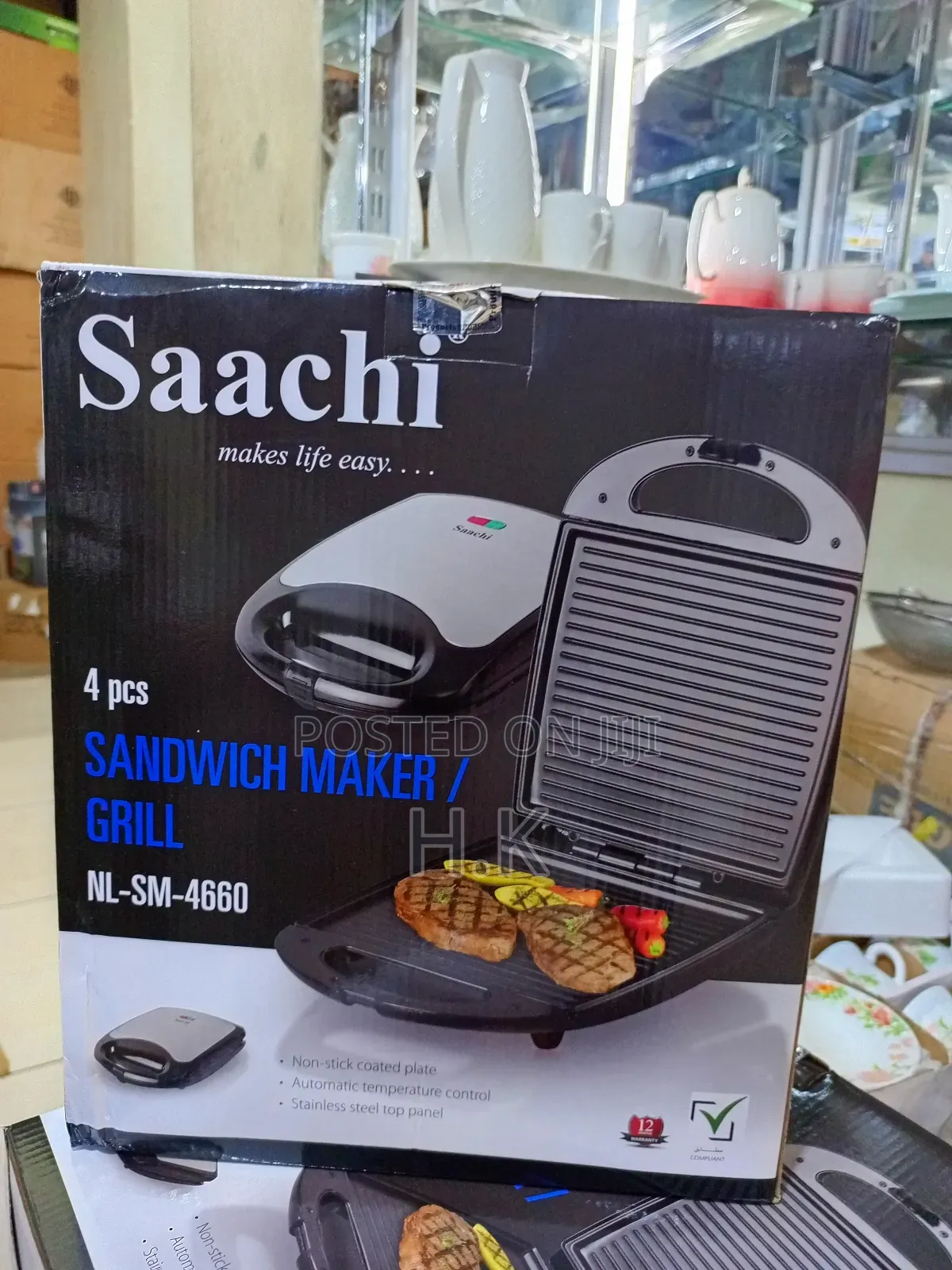 Saachi 4 PCS Sandwich Maker / Grill, Model Nl-Sm-4660.