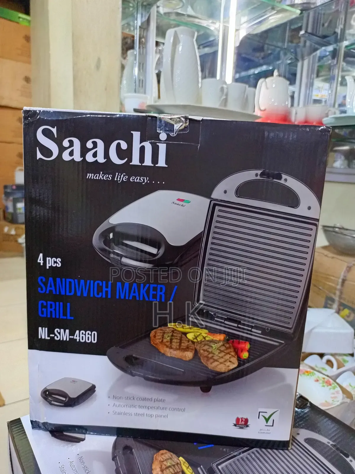 Saachi 4 PCS Sandwich Maker / Grill, Model Nl-Sm-4660.