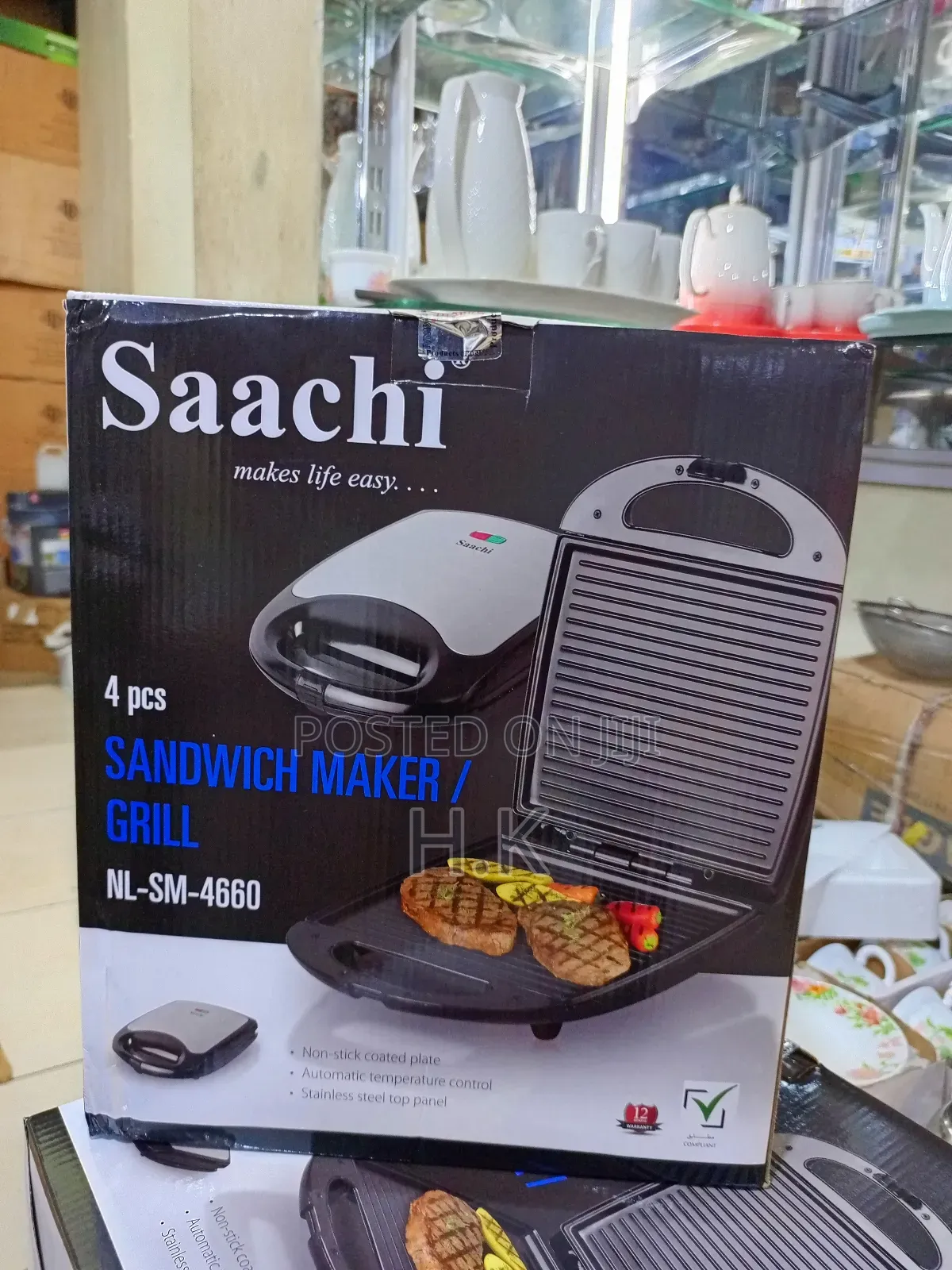 Saachi 4 PCS Sandwich Maker / Grill, Model Nl-Sm-4660.
