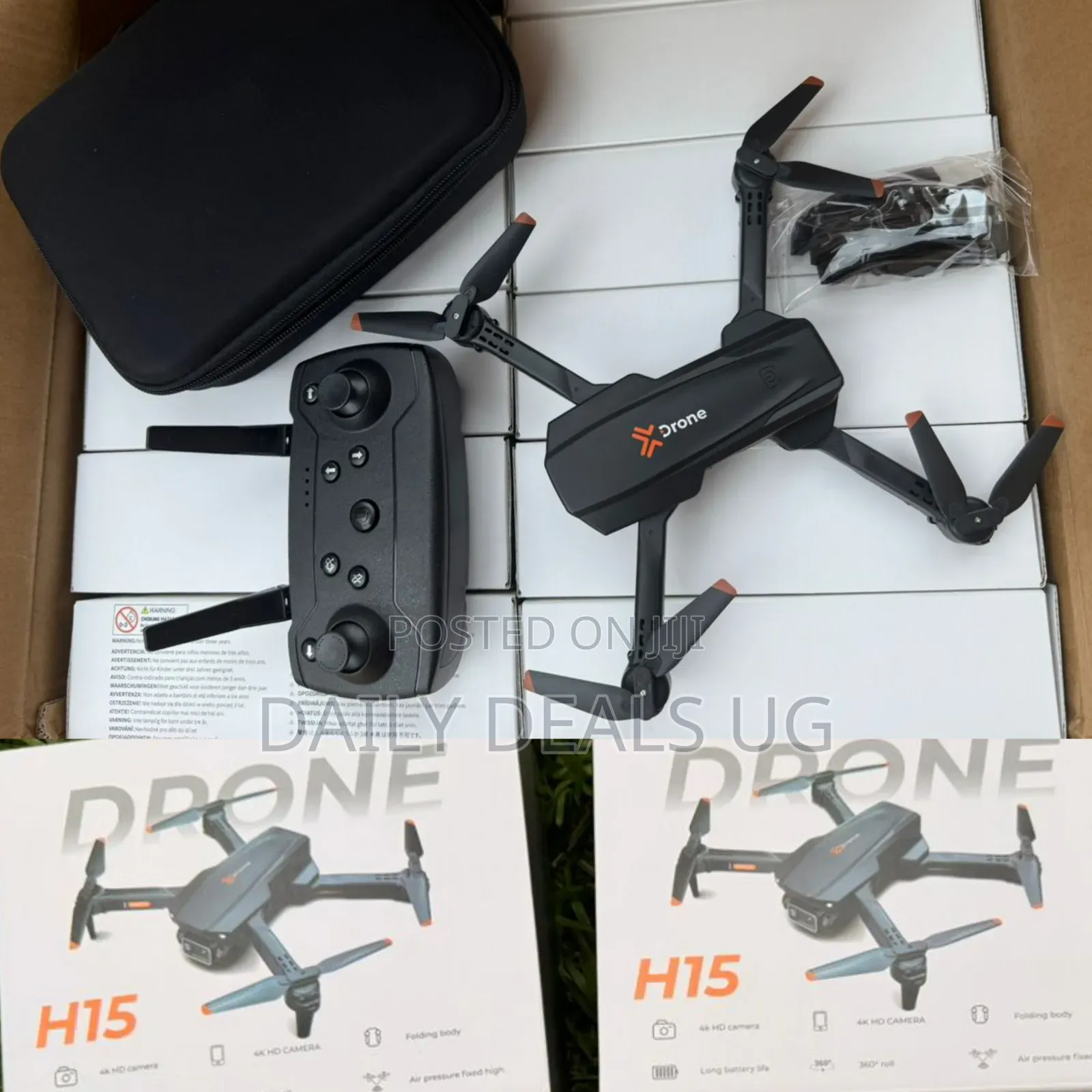 H15 Drone, a Foldable Rc Quadcopter With a Remote Control