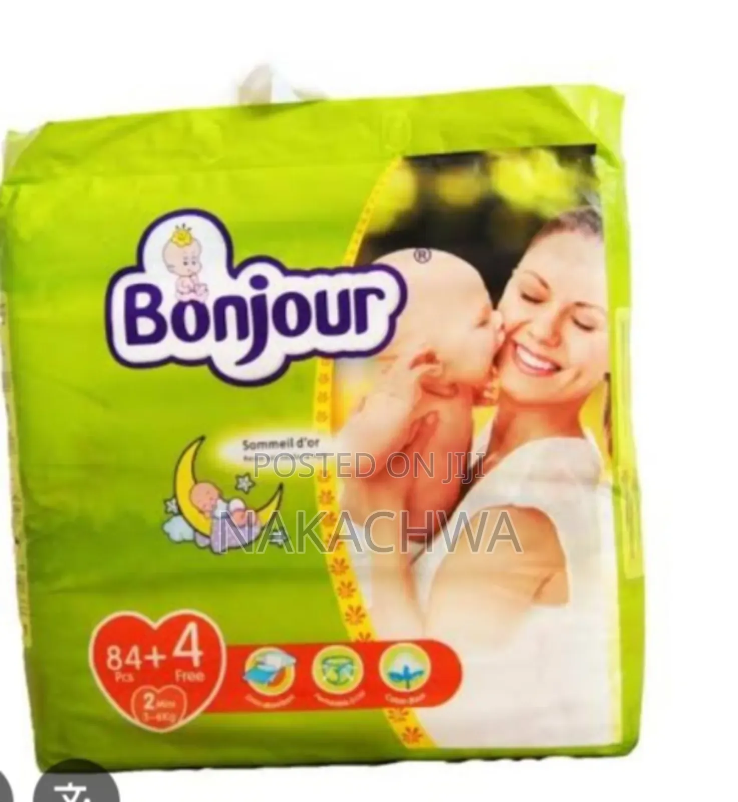 Bonjour Diapers for New Born 88 Pieces