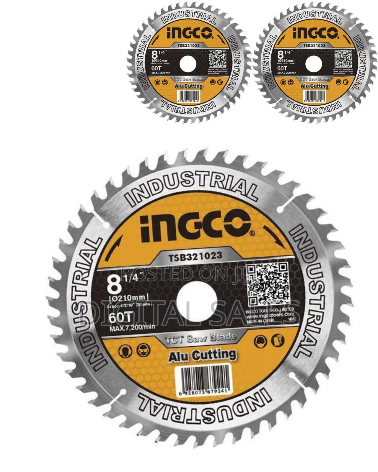 Ingco Tsb123523 TCT Saw Blade - 235mm - Silver##95,000