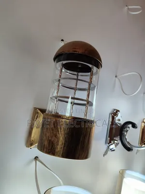 Gold Black Wall Lamp Holder for Security