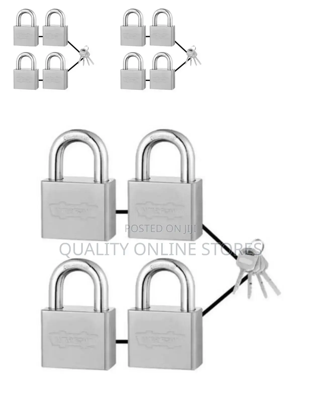 Ingco Wadfow Wpds444 4pcs-Key-Alike Vane Iron Padlock (Square Type
