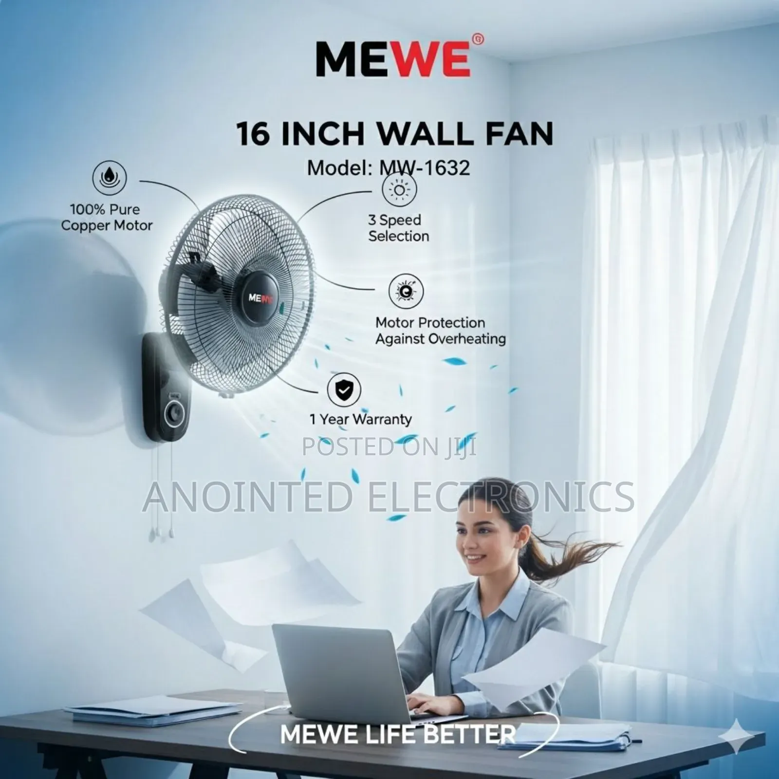 Mewe Wall Fans