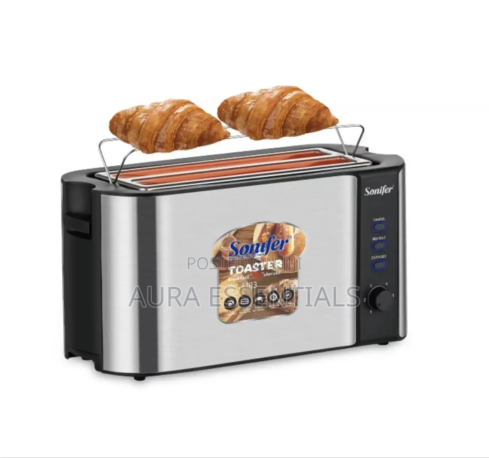 Sonifer 4-Slice Bread Toaster With Baking Rack