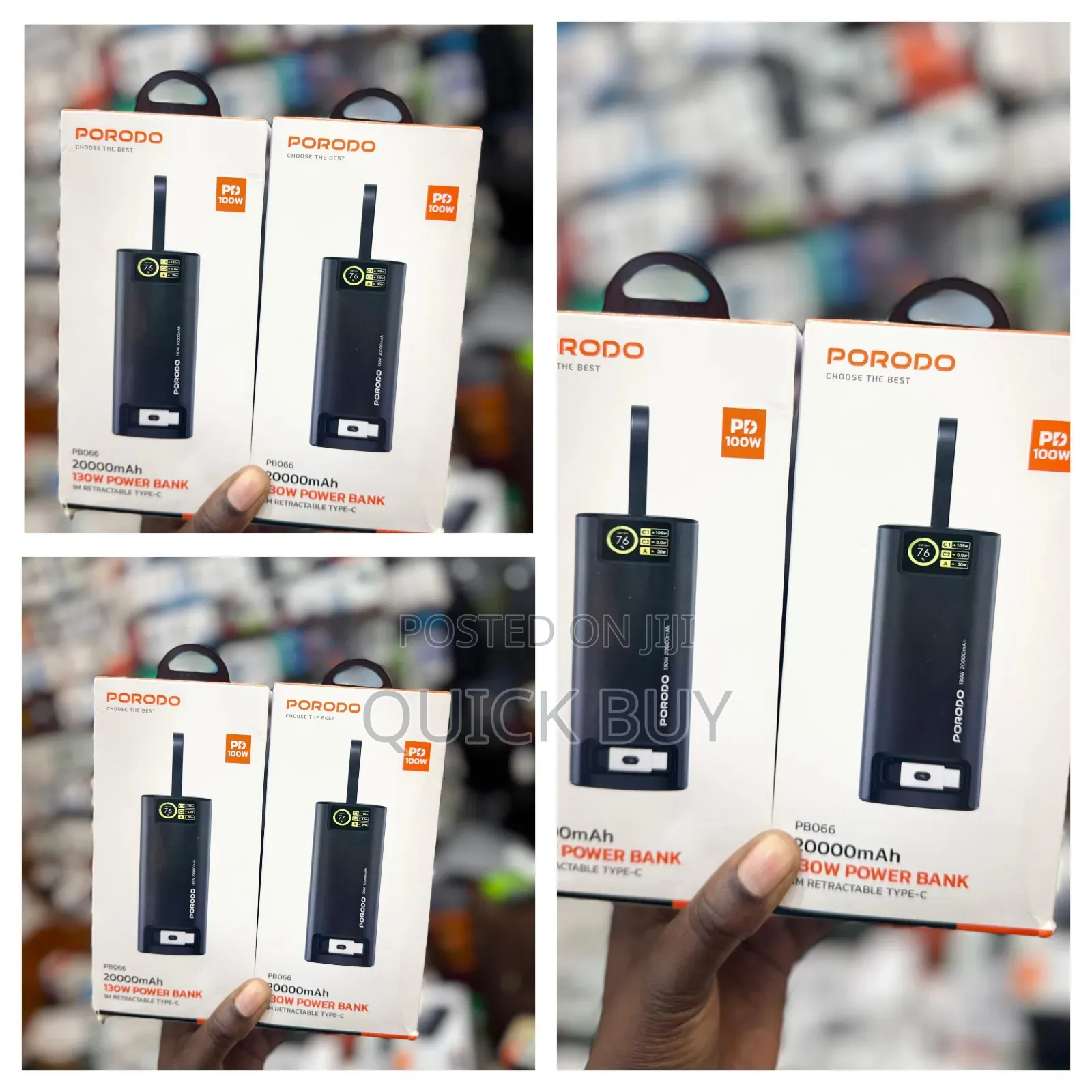 Porodo 20,000mah 130w Power Bank Pb066