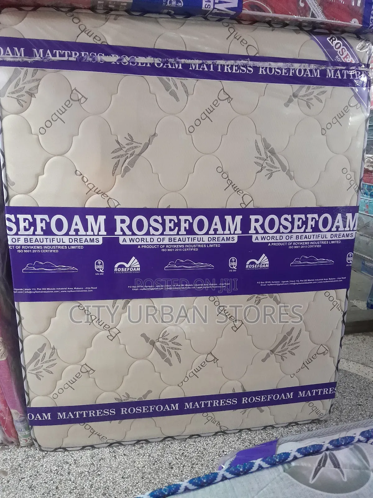 6x6 by 12 Inches Rosefoam Spring Pocket Mattress