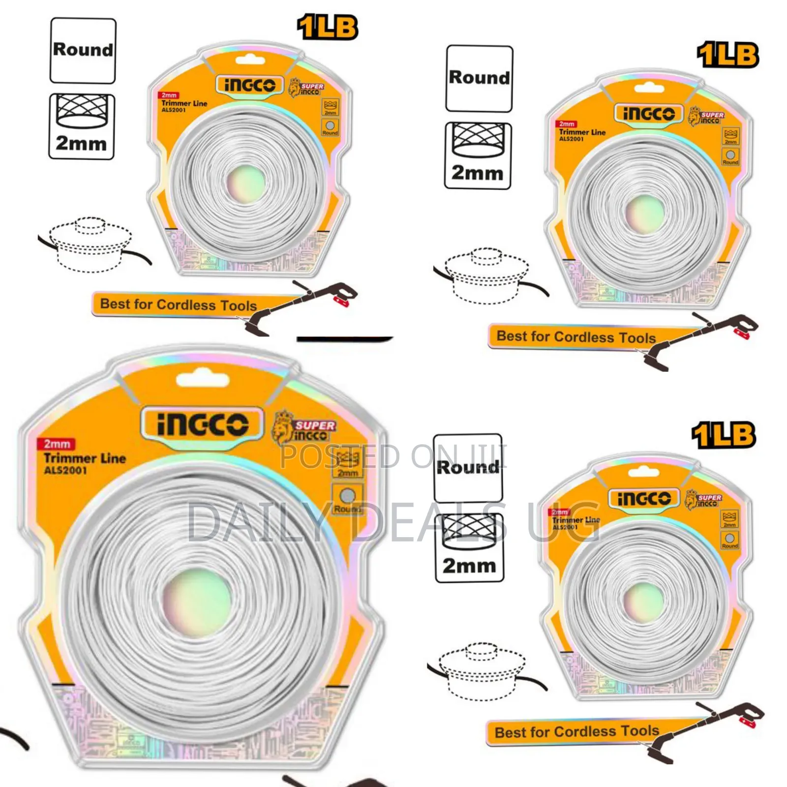 Ingco Als2001 Trimmer Line -Orange