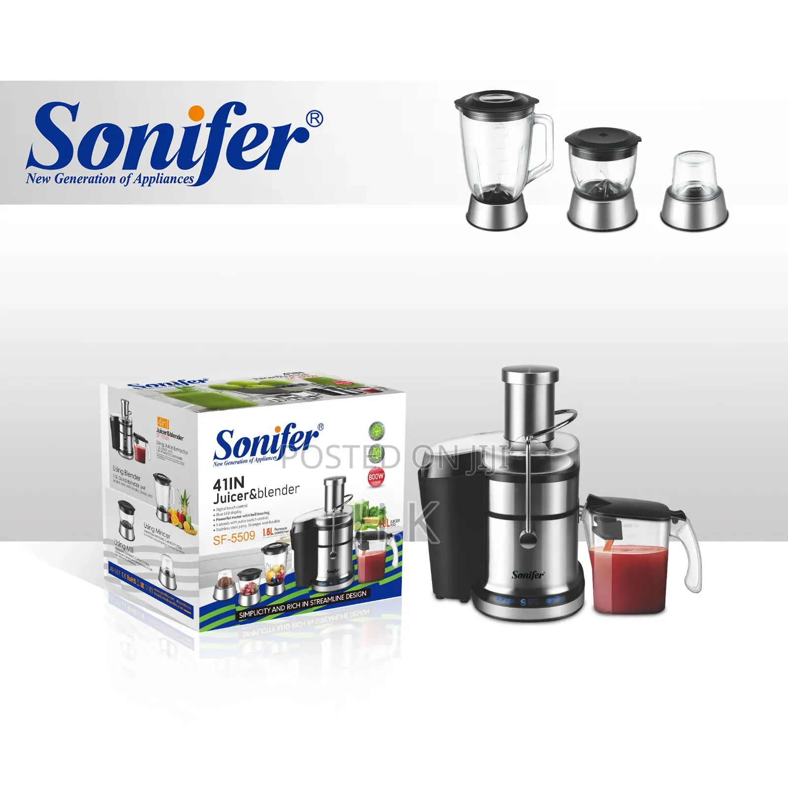 Sonifer Sf-5509 4-in-1 Juicer and Blender