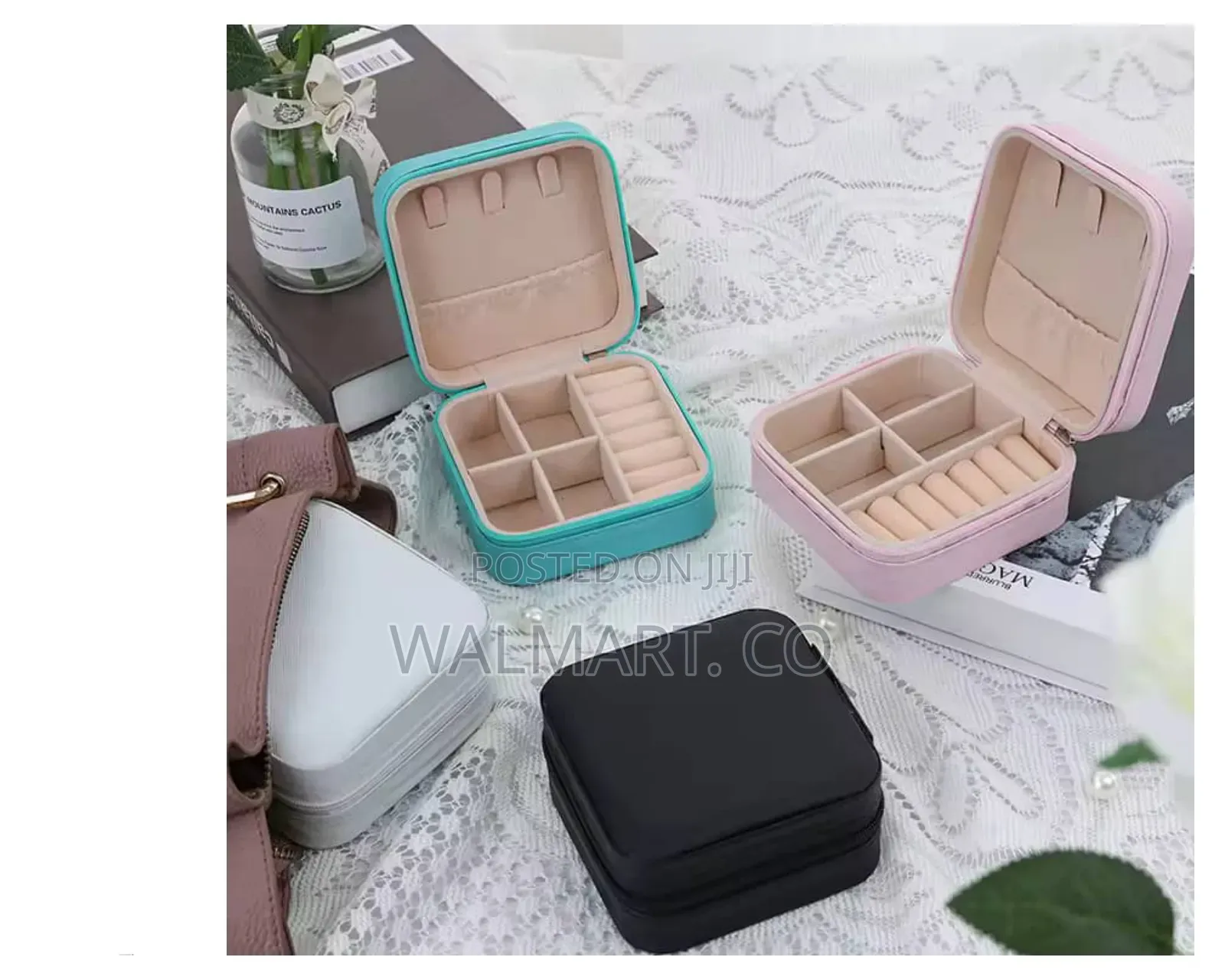 Portable Leather Jewelry Box