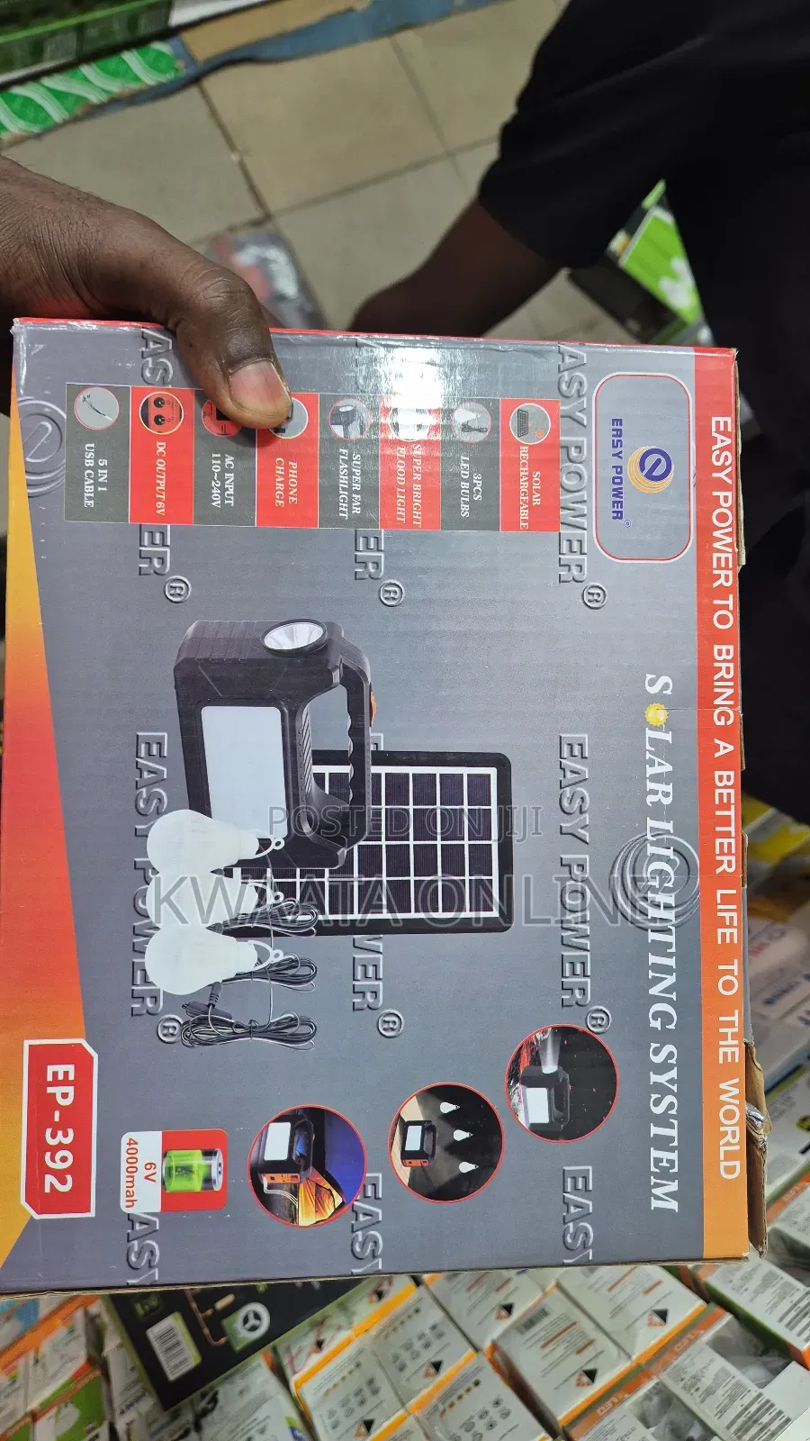 Easy Power Emergency Rechargeable Solar Portable Inverter With Bulbs