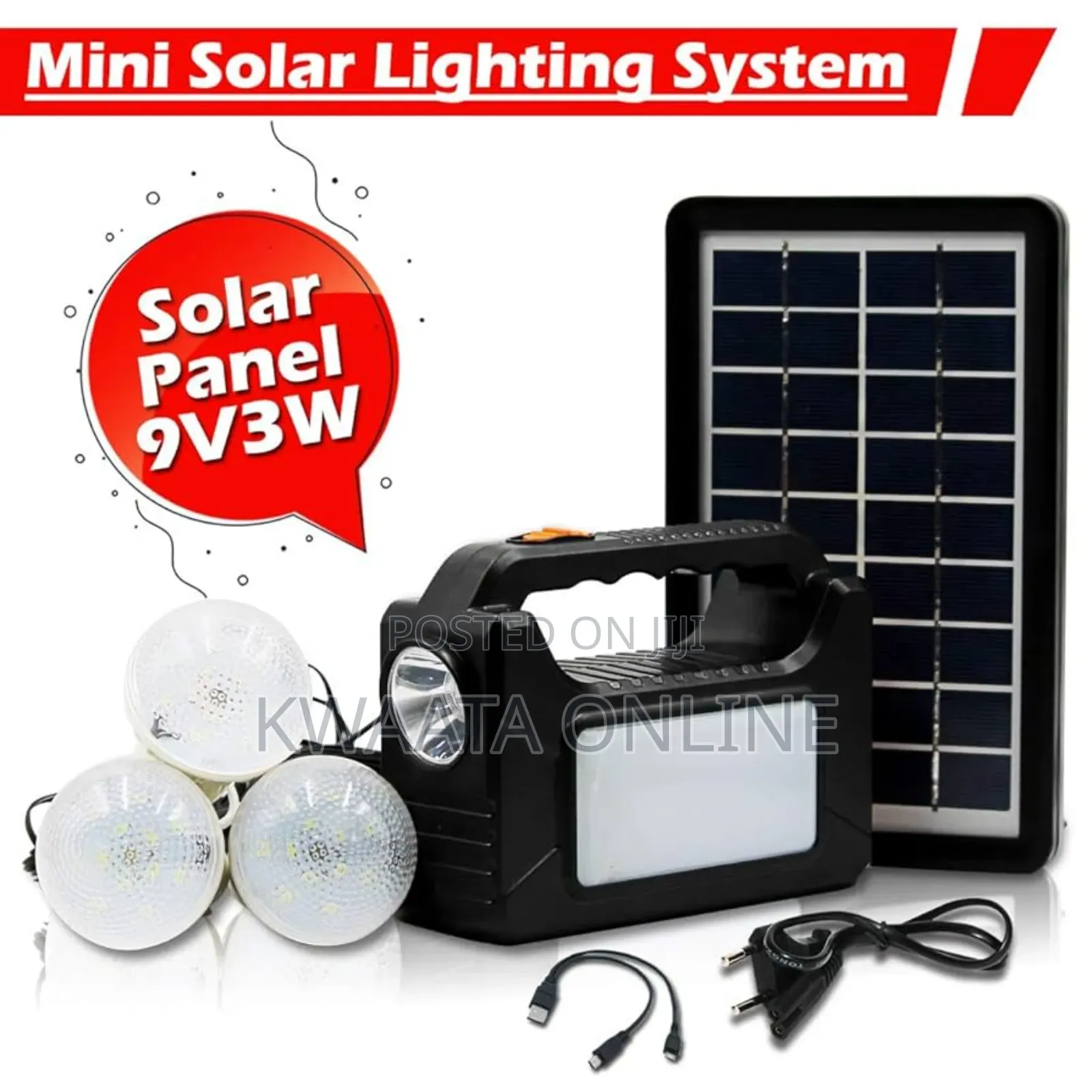 Easy Power Emergency Rechargeable Solar Portable Inverter With Bulbs