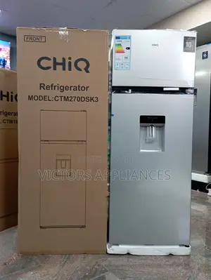 Chiq 270 Double Door Refrigerator With Water Dispenser