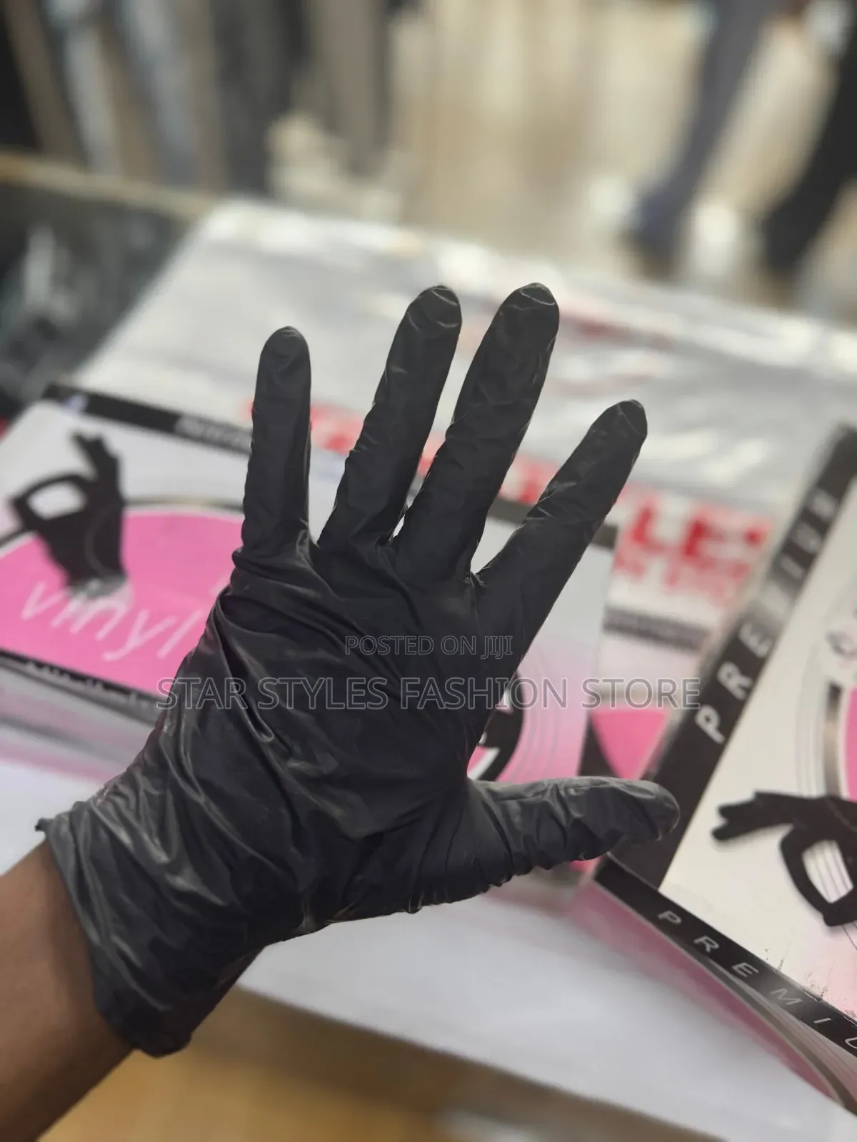 Black Nitrile/ Rubber Gloves