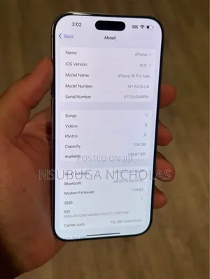 Apple iPhone 16 Pro Max 256 GB Silver