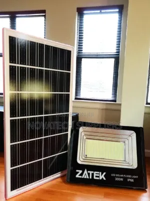 300w Zatek Solar Flood Light for Security, Gardens, and Compounds