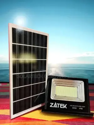 300w Zatek Outdoor Solar Flood Light, Security Led With Remote