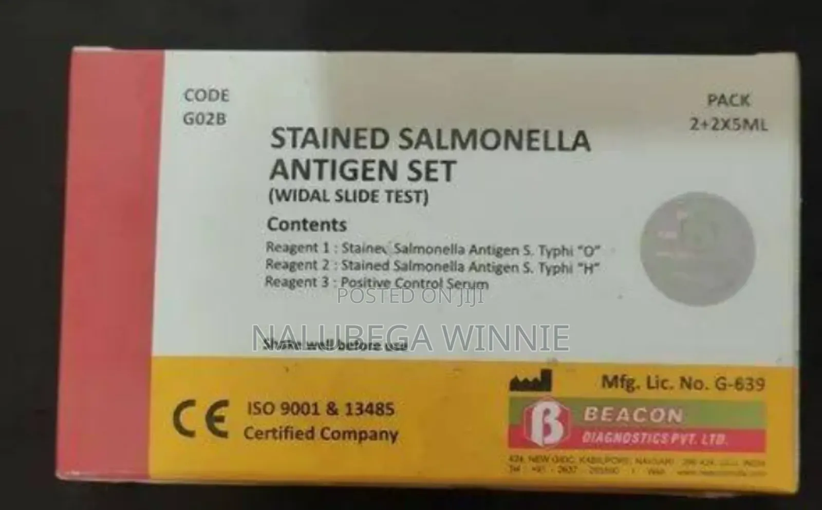 Stained Salmonella Antigen Set( Widal Reagent)